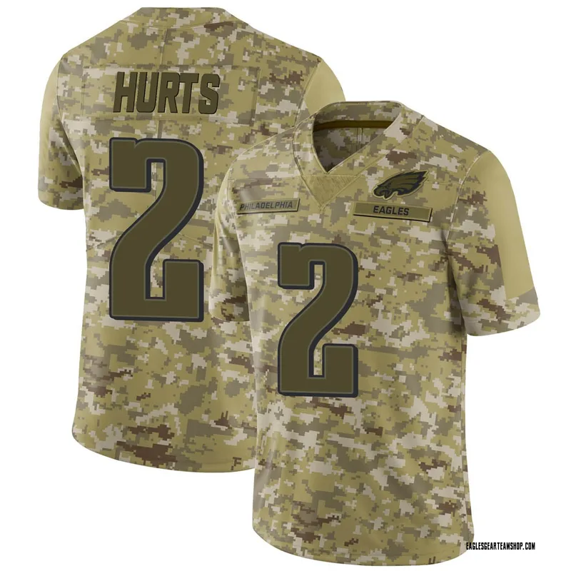 Men's Nike Jalen Hurts Olive Philadelphia Eagles 2022 Salute To Service  Limited Jersey