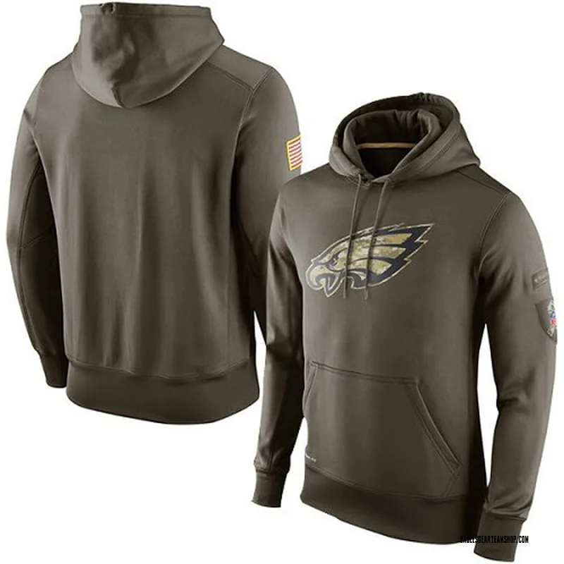 Nike Philadelphia Eagles Olive 2022 Salute to Service Therma Performance  Pullover Hoodie