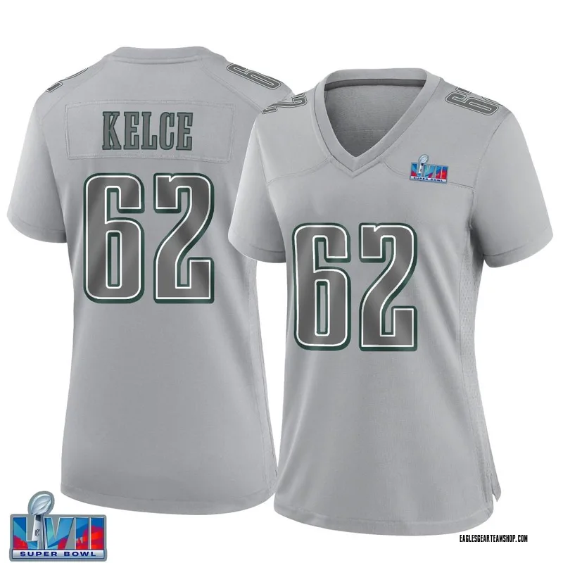 Jason Kelce Philadelphia Eagles Nike Women's Super Bowl LVII Patch  Atmosphere Fashion Game Jersey - Gray