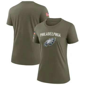 Jordan Mailata Philadelphia Eagles Men's Legend Olive Salute to Service  Sideline Long Sleeve T-Shirt