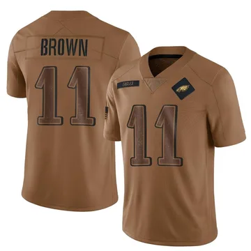 Youth Nike Philadelphia Eagles A.J. Brown Brown 2023 Salute To Service Jersey - Limited