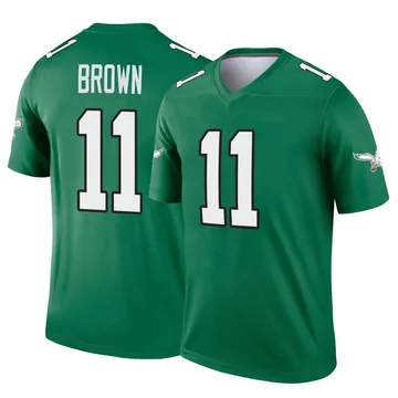 A.J. Brown Youth Philadelphia Eagles Nike Silver Inverted Jersey - Legend