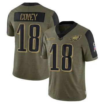 Britain Covey 18 Philadelphia Eagles Super Bowl LVII Champions 2 Stars 2  Stars Youth Game Jersey - Black - Bluefink