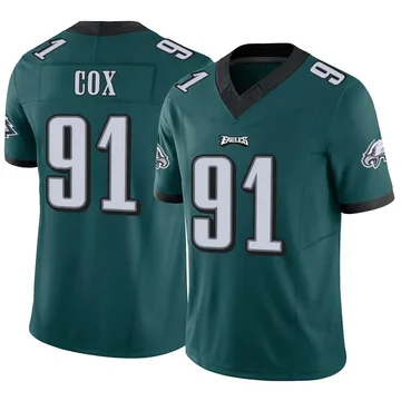 Nike Eagles 91 Fletcher Cox White Pink Stitched NFL Limited Rush Fashion  Women Jersey