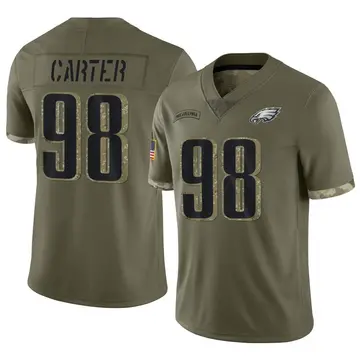 Jalen Carter Eagles Men stitched Jersey White / Black / Green / Kelly Green