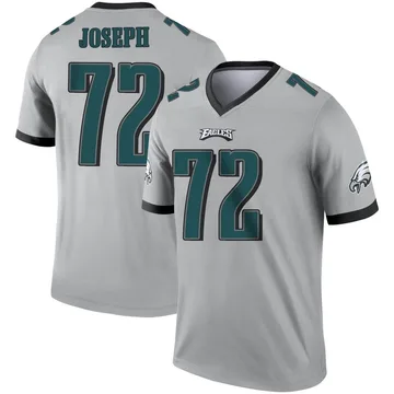 Linval Joseph Philadelphia Eagles Women's Gray by Retro Tri-Blend V-Neck T- Shirt - Heathered