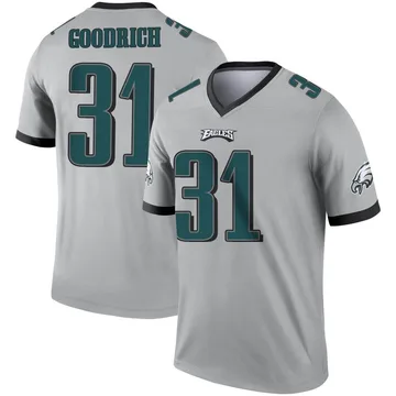 Mario Goodrich Philadelphia Eagles Youth Black Name & Number Logo T-Shirt 