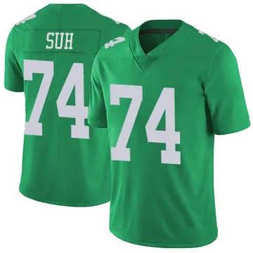 Ndamukong Suh Philadelphia Eagles Women's Green Backer Slim Fit Long Sleeve  T-Shirt 