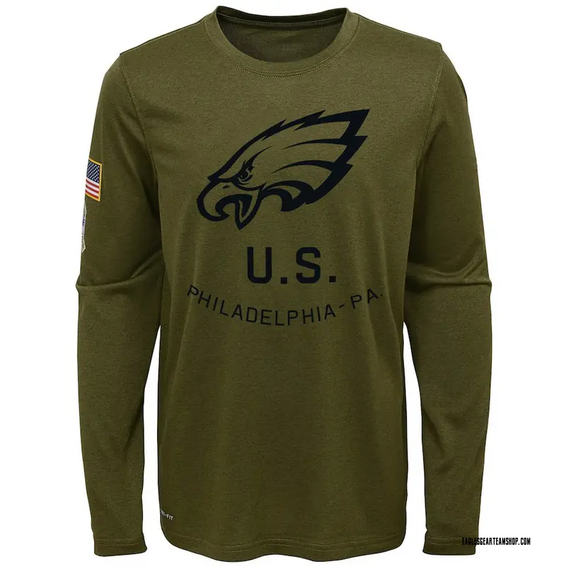 Youth Nike Olive Philadelphia Eagles 2022 Salute To Service