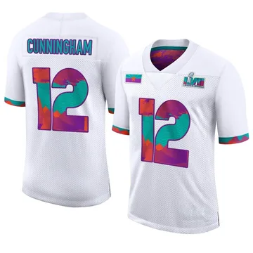 Limited Youth Randall Cunningham White Road Jersey - #12 Football  Philadelphia Eagles 100th Season Vapor Untouchable Size S(10-12)